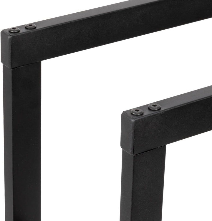 VOSS.garden Brennholzregal Stahl, Kaminholzregal, Feuerholzregal 60x25x100cm, schwarz