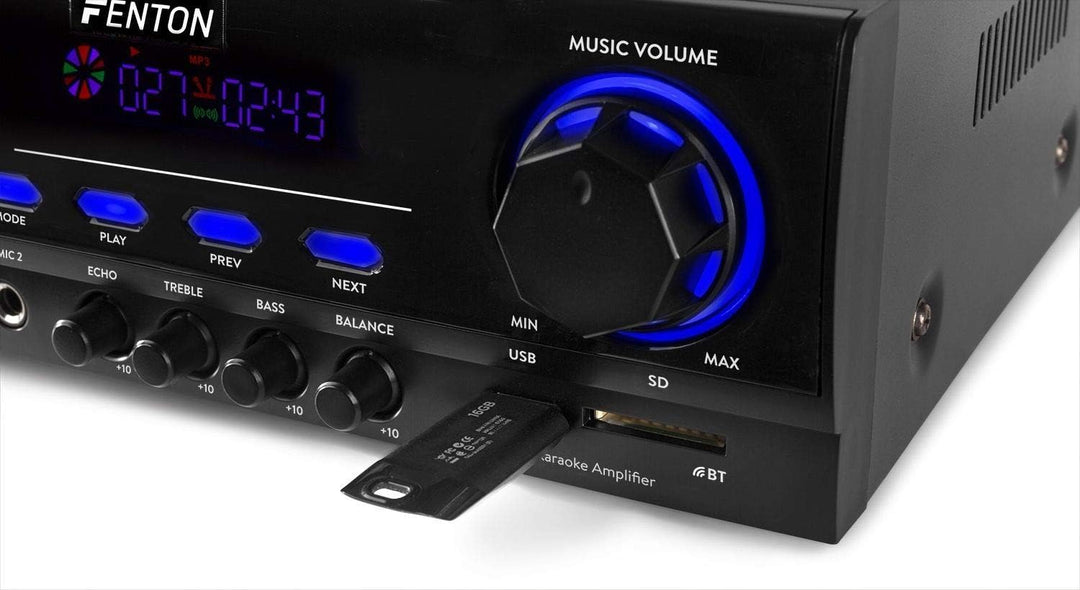 Fenton AV440 Digitaler Bluetooth Verstärker HiFi Stereo Verstärker inkl. Fernbedienung - 400 Watt Pe