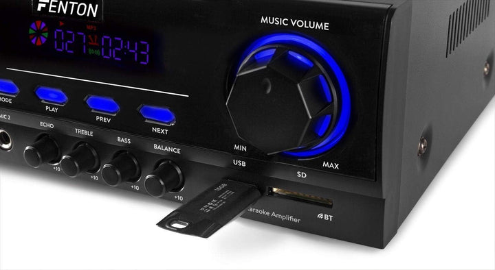 Fenton AV440 Digitaler Bluetooth Verstärker HiFi Stereo Verstärker inkl. Fernbedienung - 400 Watt Pe