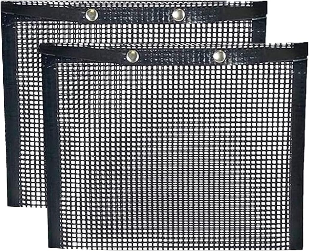 2pcs 8.6x10.6 Zoll Grill Mesh Bag, Antihaft-Backbeutel Grillen Backen Hochtemperaturbeständig, Wiede