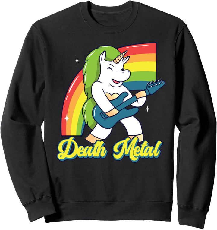 Death Metal Einhorn Für Heavy Metal & Rock Fans & Metalheads Sweatshirt