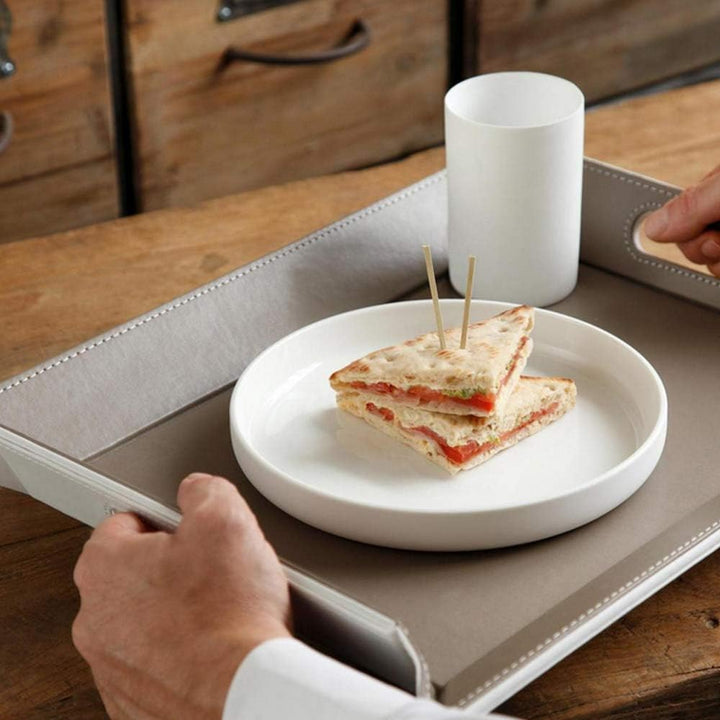 FREEFORM DUO - 2in1 wendbares Tablett & Tischset, pflaume/elfenbein, Kunstleder, Masse: 55 x 41 cm P