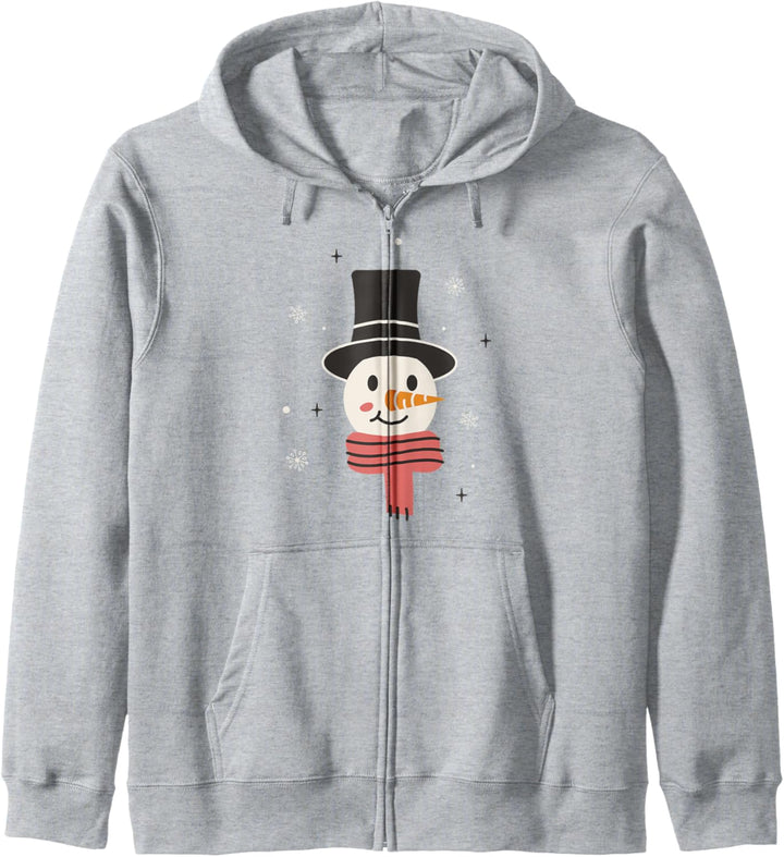 Happy Snowman Winter Schnee Cold Frozen Kapuzenjacke