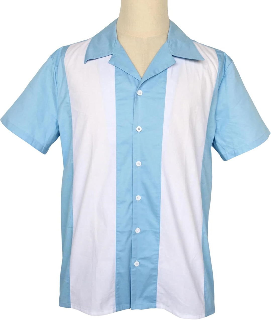 Candow Look Herren Freizeit-Hemd Online Rock Revival Men Shirts L Blue+white, L Blue+white