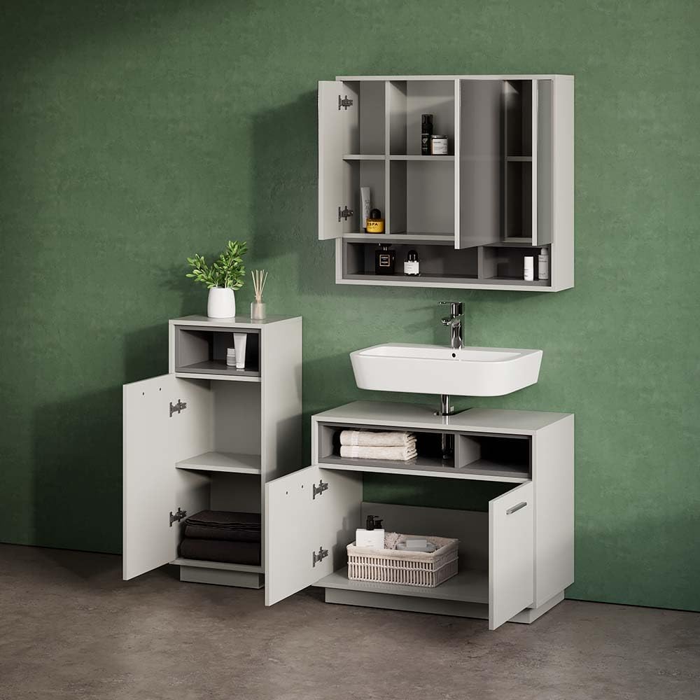 Vicco "Beatrice, Grau/Anthrazit, 38 x 93 cm, Grau