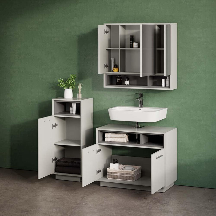 Vicco "Beatrice, Grau/Anthrazit, 38 x 93 cm, Grau