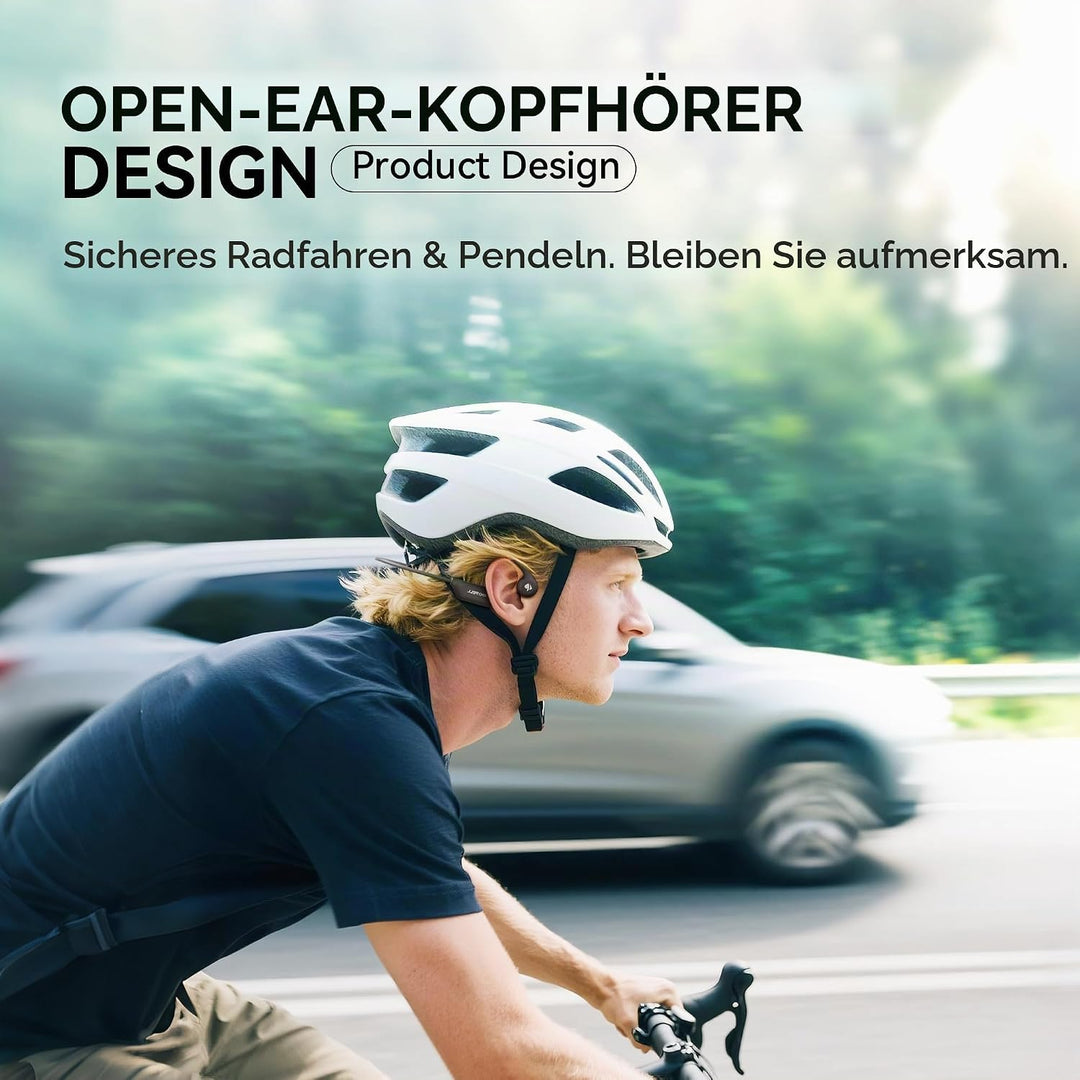 Knochenschall Kopfhörer, Open Ear Bluetooth 6.0 Sportkopfhörer, 8 Std Spielzeit, 28g Ultraleicht, US