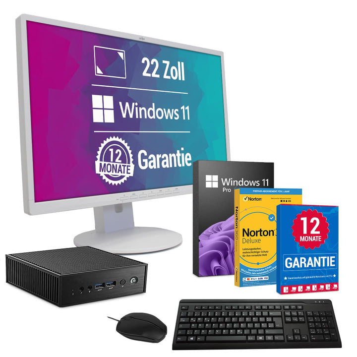 All-in-One Paket - Komplett Mini PC - Intel Core i5 Computer ■8 GB DDR4 RAM ■256 GB SSD Speicher ■Wi