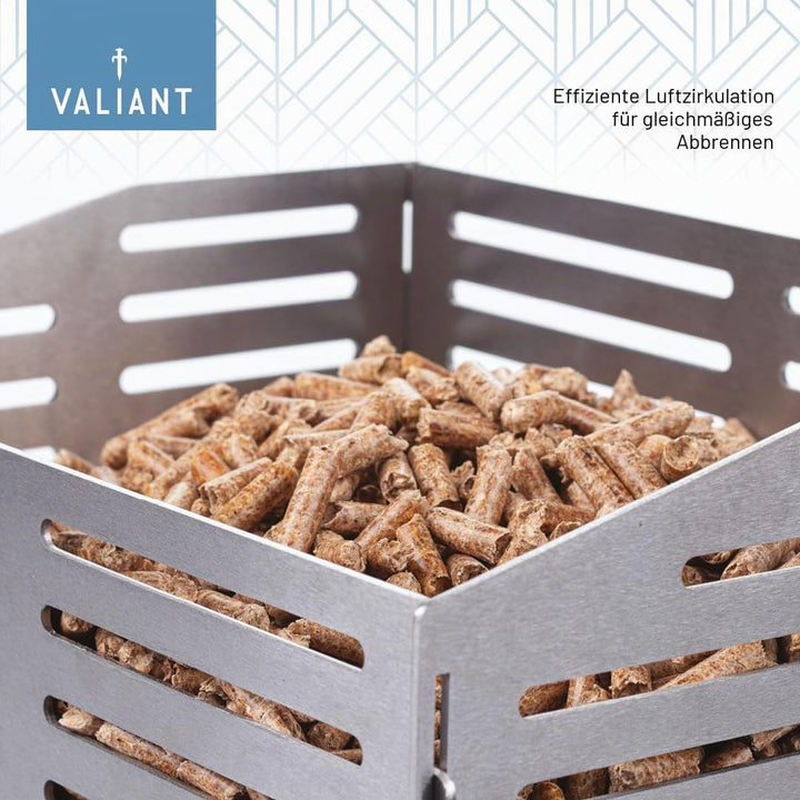 Valiant Pelletbrennerkorb Für Holzöfen Und Kamine, Edelstahl, Belüftet