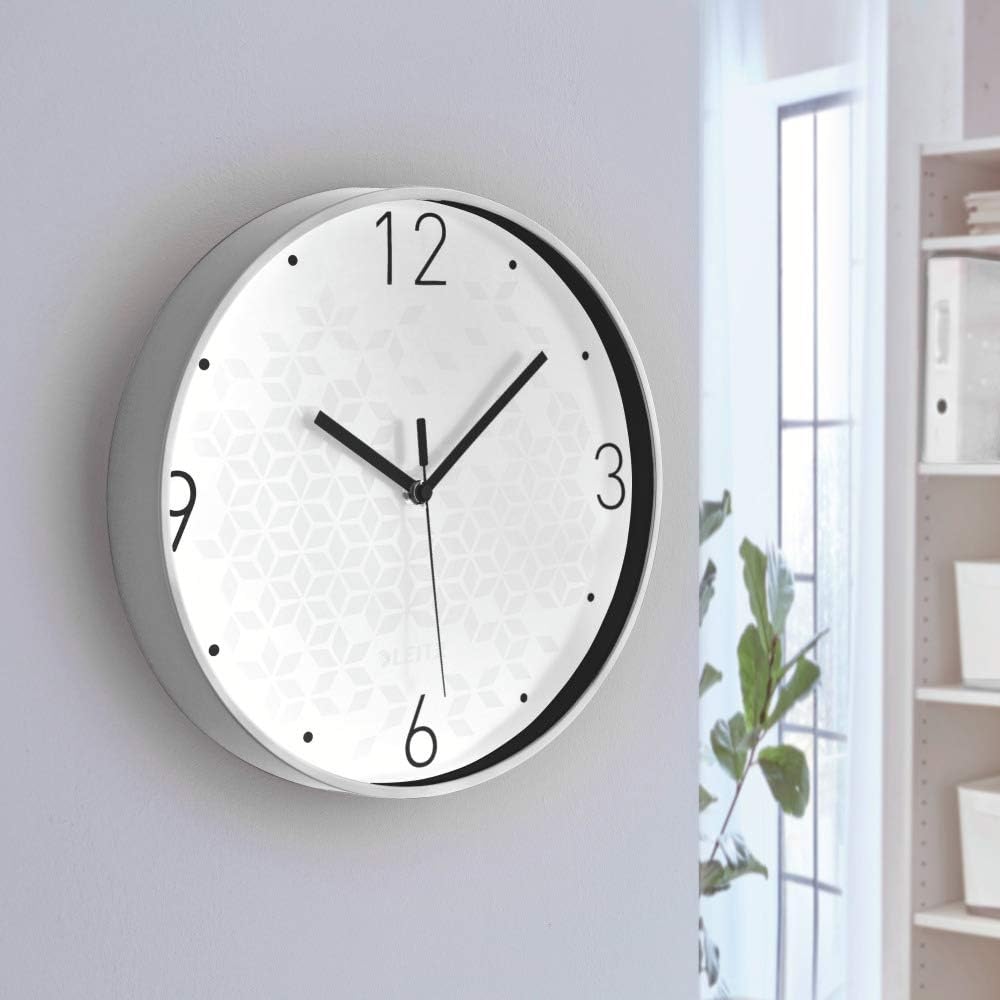 Leitz Wanduhr WOW, Weiss, 32.5 x 31.1 cm WOW Weiss, WOW Weiss