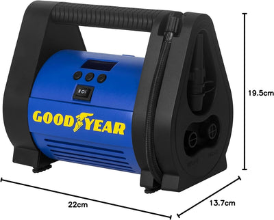 Goodyear DIGITALER TRAGBARER KOMPRESSOR 100PSI 12V ANSCHLUSS 100 PSI / 6,9 BAR, 12V ANSCHLUSS 100 PS