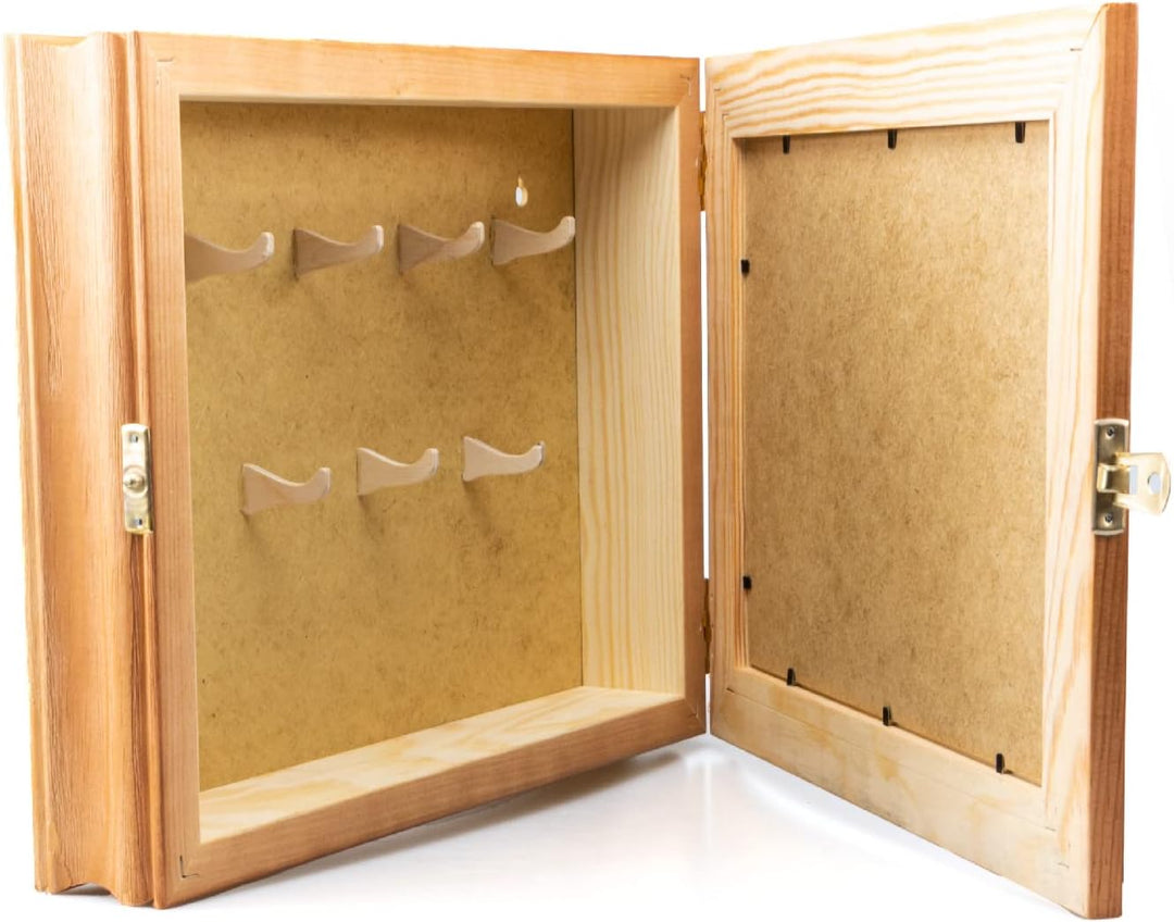 Schlüsselkasten aus Holz, Hängeschrank mit Schlüsselbrett, Wandorganizer für Schlüsselaufbewahrung,