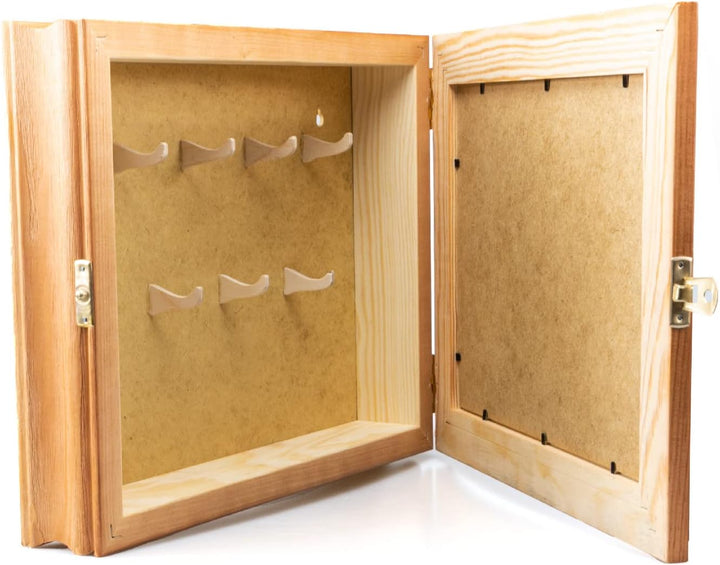 Schlüsselkasten aus Holz, Hängeschrank mit Schlüsselbrett, Wandorganizer für Schlüsselaufbewahrung,