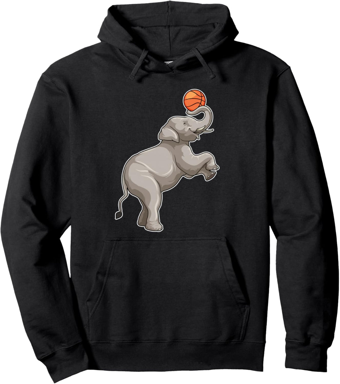 Elefant Basketball Basketballspieler Sport Pullover Hoodie