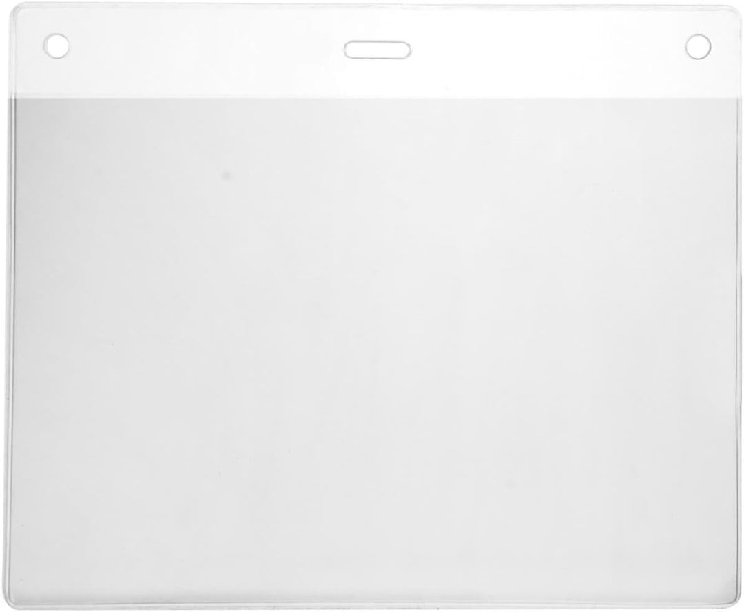 Karteo Kartenhüllen A6 Format [100 Stück] Vinyl Ausweishüllen 148 x 105 mm horizontal transparent al