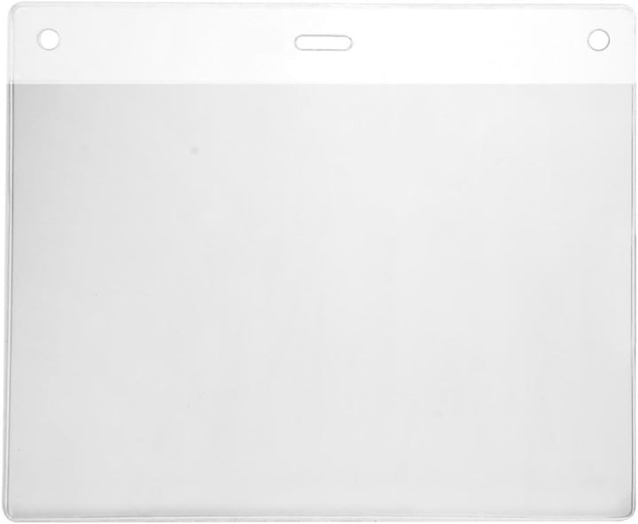 Karteo Kartenhüllen A6 Format [100 Stück] Vinyl Ausweishüllen 148 x 105 mm horizontal transparent al
