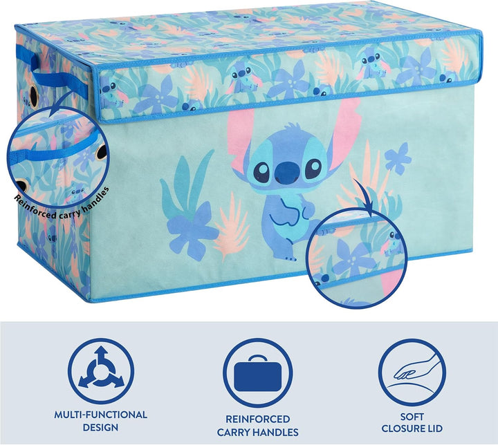 Idea Nuova Disney Stitch Faltbarer Aufbewahrungskoffer – robuster Organizer mit weichem Deckel – 71,