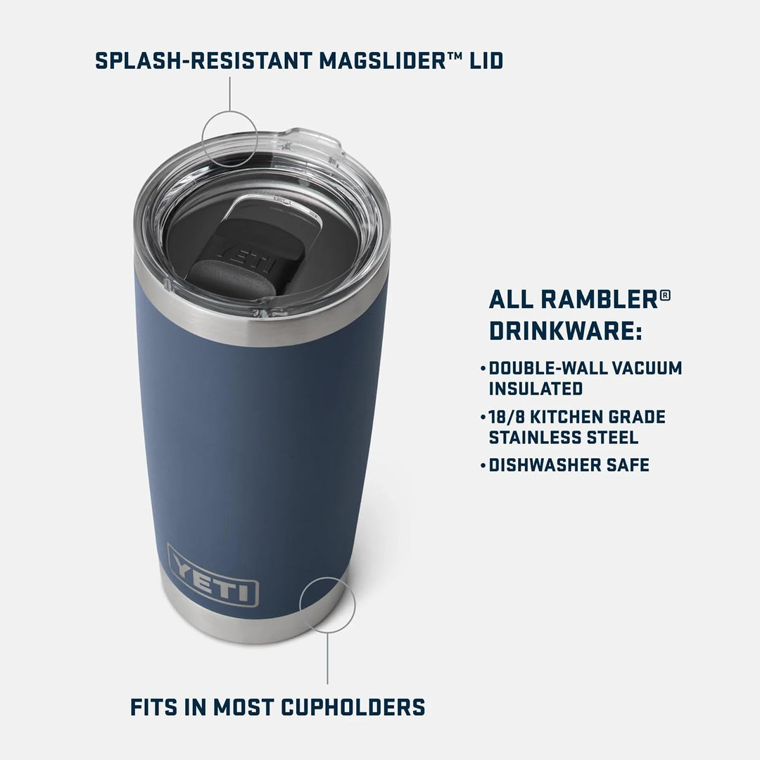 YETI Rambler Thermobecher 20 oz (591 ml) Big Sky Summer Camp – Kaffeebecher To Go, Thermotasse aus E