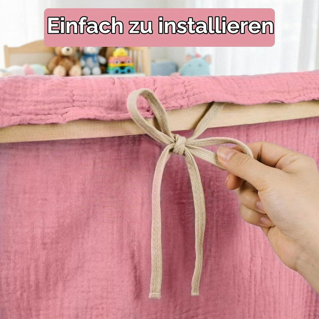 Baldachin aus 100% Baumwolle für Kinderzimmer Betthimmel für Hausbett &amp; Kinderbett Himmelbett Vorhän