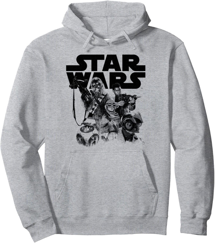 Star Wars BB-8 Chewbacca Jyn Finn Episode 8 Pullover Hoodie