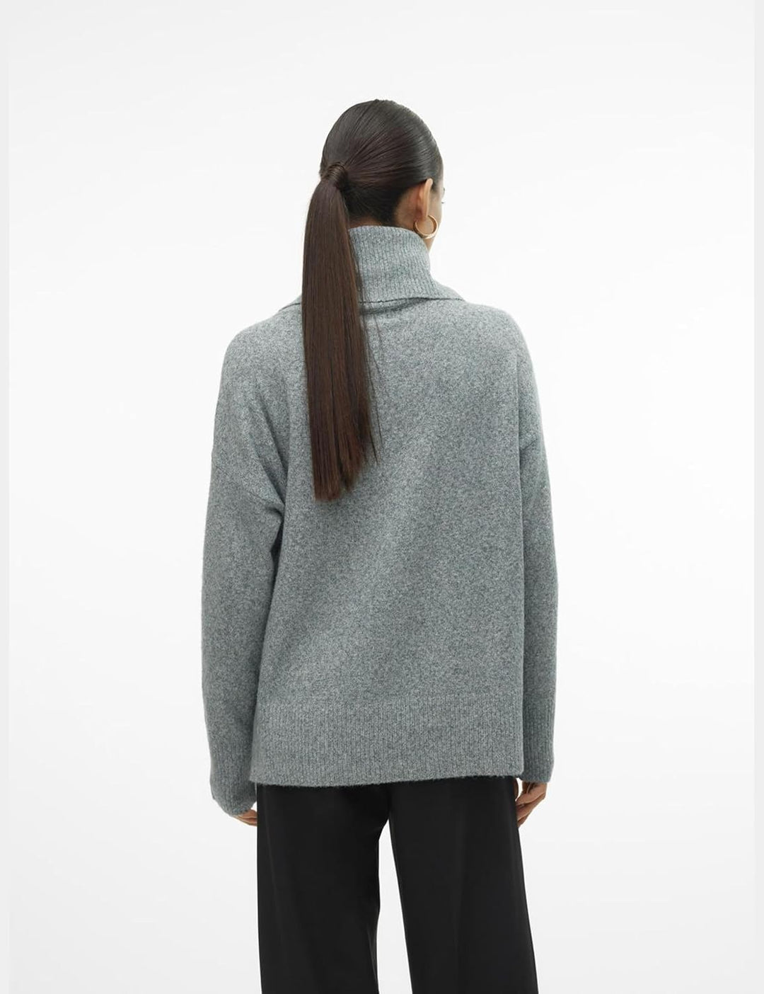 Vero Moda Female Strickponcho VMDOFFY Strickponcho S Balsam Green/Detail:melange, S Balsam Green/Det