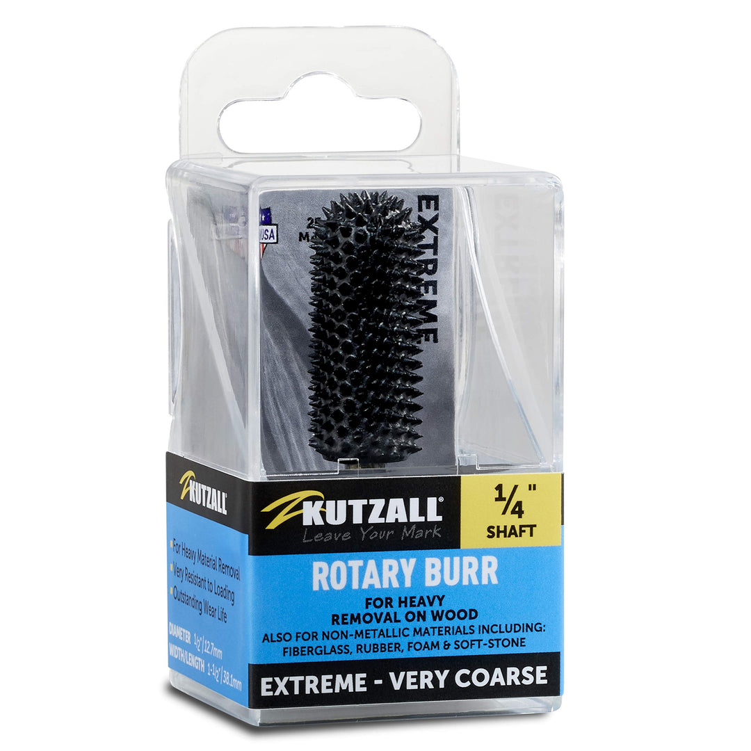 Kutzall Extrem Kugelkopffräser, 1⁄4" Shaft, Sehr Grob - Holzbearbeitungswerkzeug für Bosch, DeWalt,