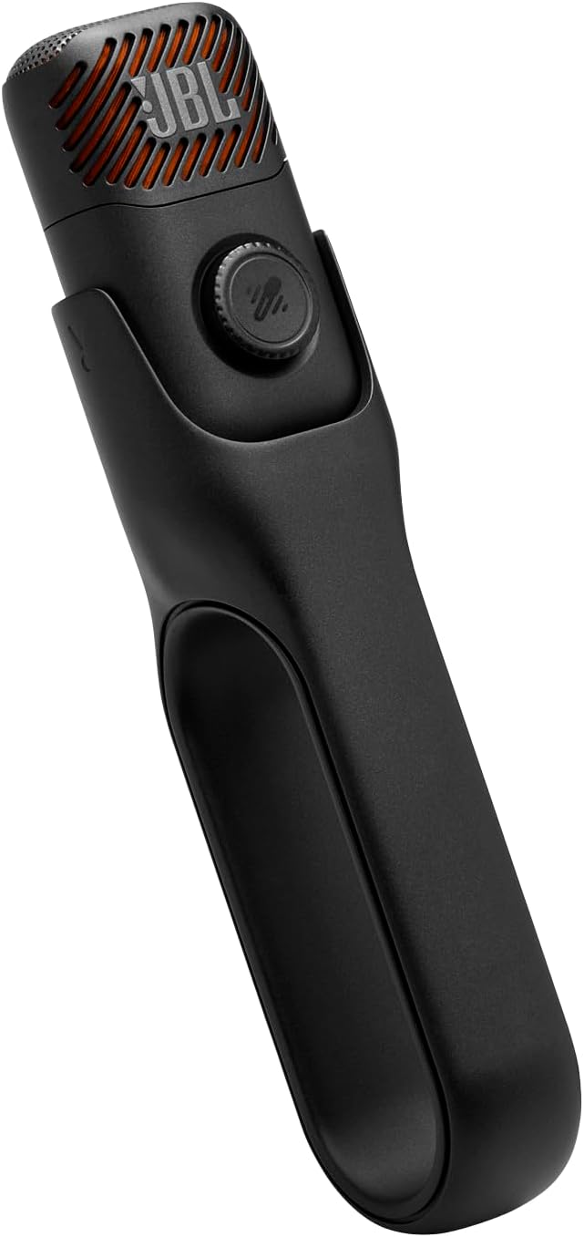 JBL EasySing Mic Mini KI‑gesteuertes Mikrofon, Echtzeit‑Vocal‑Removal, 6 Stunden Wiedergabezeit, Abn