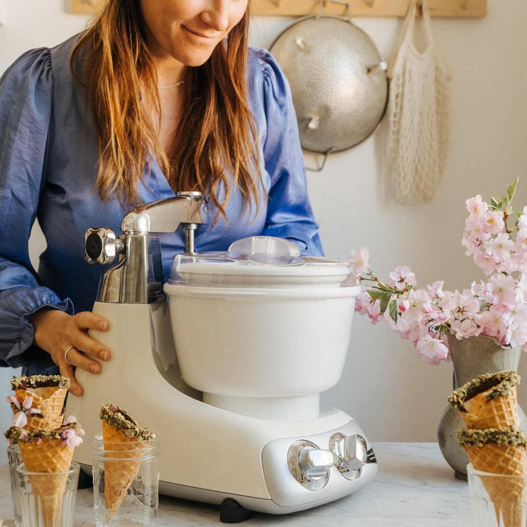 Ankarsrum Ice Cream Maker + Spatel | Speiseeismaschine Zubehör für Assistent Original N1–N30, Eis, S