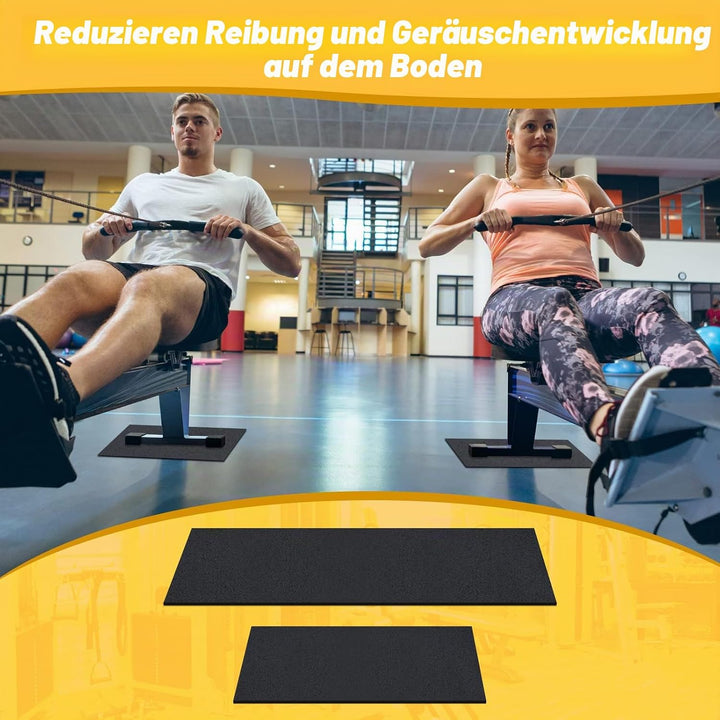 2 Stück Rudermatte kompatibel mit Modell D Concept 2 Rudermaschine rutschfest und hohe Dichte dicke