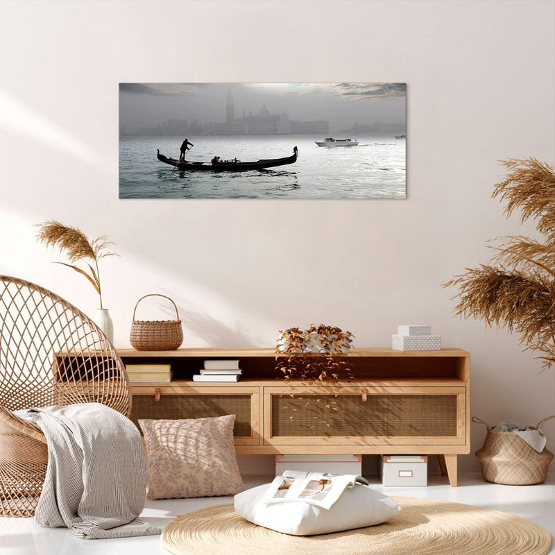 Wandbilder Dekoration Wohnzimmer Venedig italien stadt wasser Panorama Bilder auf Leinwand 120x50cm