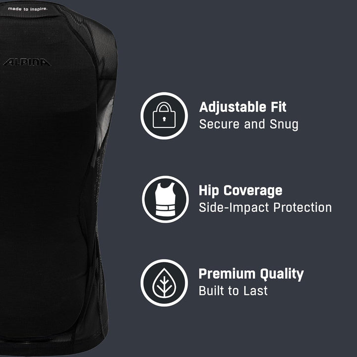 ALPINA PROSHIELD WOMEN VEST - Flexibler, Atmungsaktiver & Individuell Einstellbarer Rückenprotektor