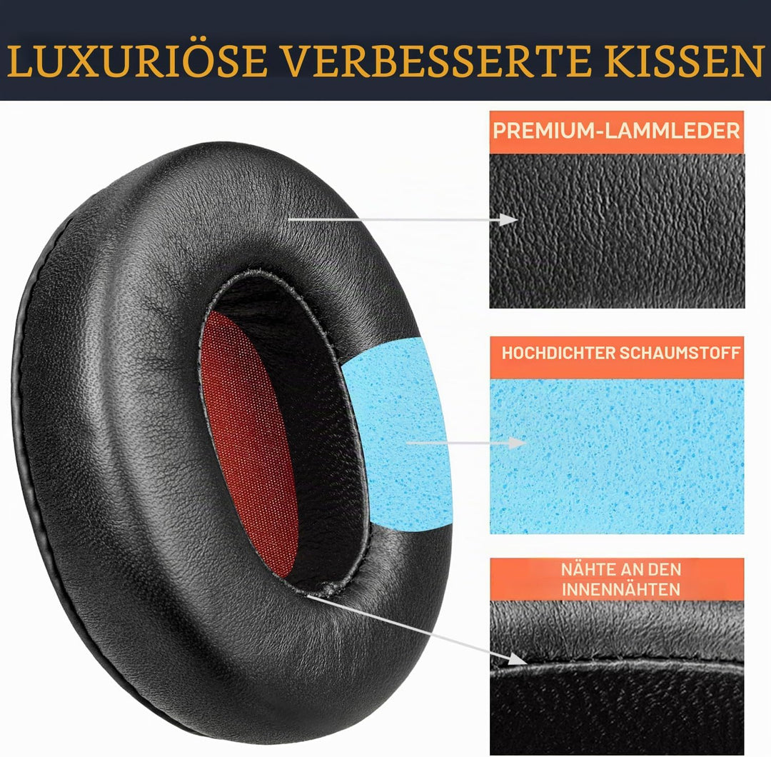 SOULWIT Lammfell Ersatzpolster Ersatz Ohrpolster für Sennheiser Momentum 1.0 Over/Around Ear Kopfhör