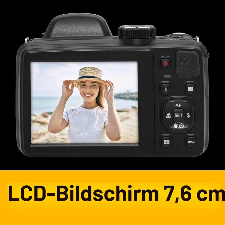 KODAK Pixpro Astro Zoom AZ425 – Digitalkamera Bridge, 42-facher optischer Zoom, 24 mm Weitwinkel, 20