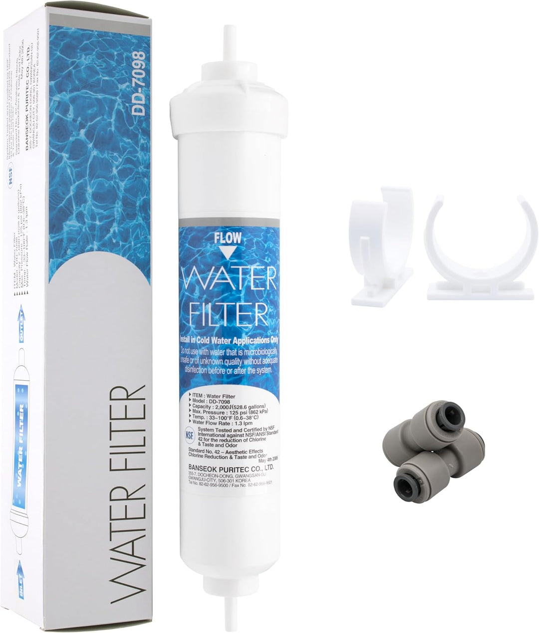 Wasserfilter DD-7098 für Siemens, Bosch, Daewoo, Neff / 497818/3019974800 / 4er-Set