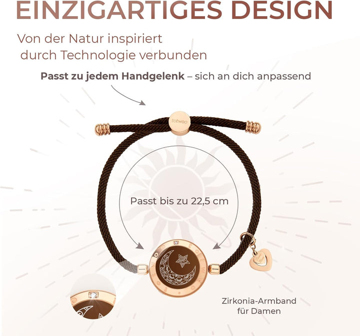 TOTWOO Einzelnes Armband für Paare – Vibration, Leuchten, Touchfunktion – Bluetooth-Paarung für Fern