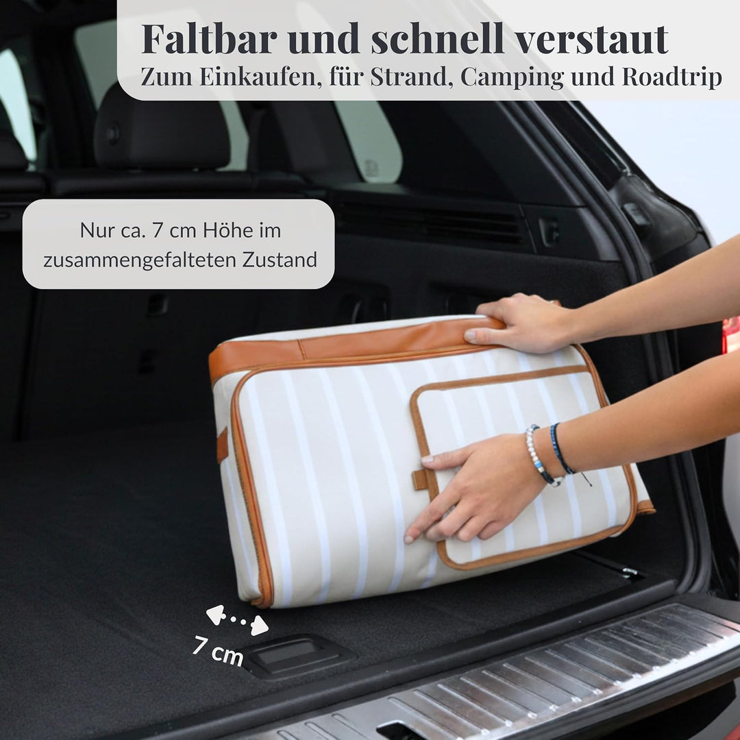 Kühltasche Gross 45 L Faltbar Wasserdicht Kühlbox Cooler Bag für Picknick Strand Camping Auto Einkau