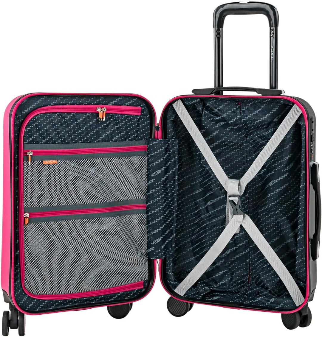 ITACA Handgepäck Koffer Trolley - Reisekoffer Mit Rollen und Reisekoffer Hartschalenkoffer für Vielr