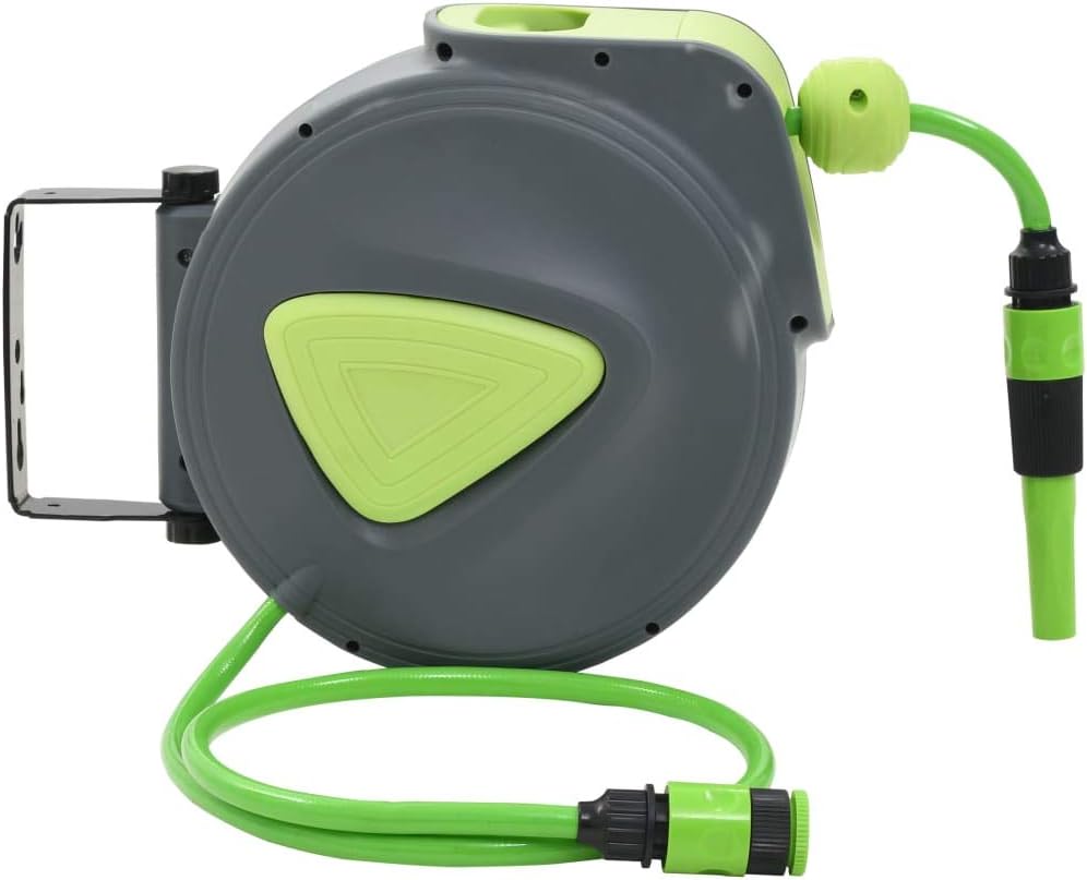 vidaXL Automatische einziehbare Wasserschlauchtrommel zur Wandmontage, 32,8 Zoll / 65,6 Zoll / 98,4