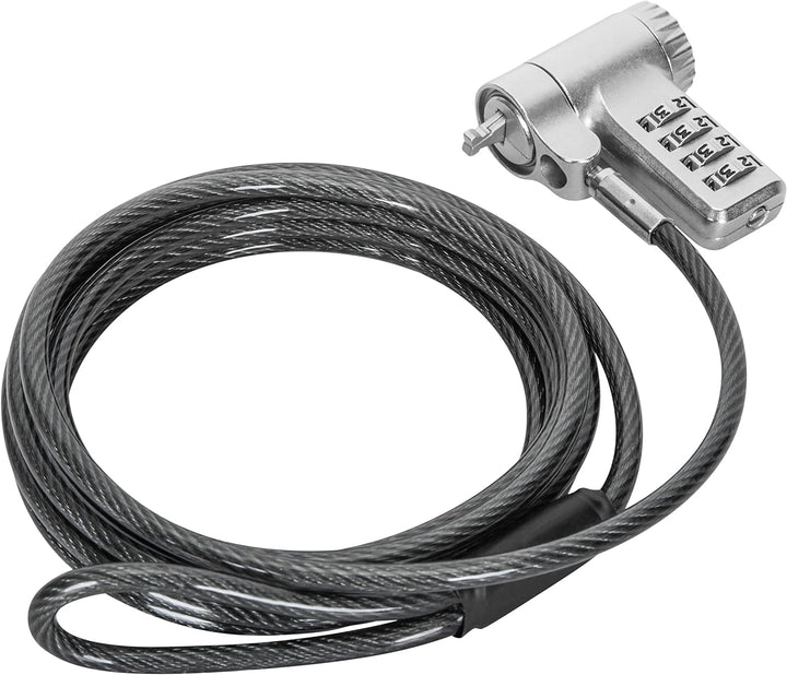 Targus ASP96RGL DEFCON Ultimate Universal rückstellbares Kombinationskabelschloss mit anpassbarem Sc