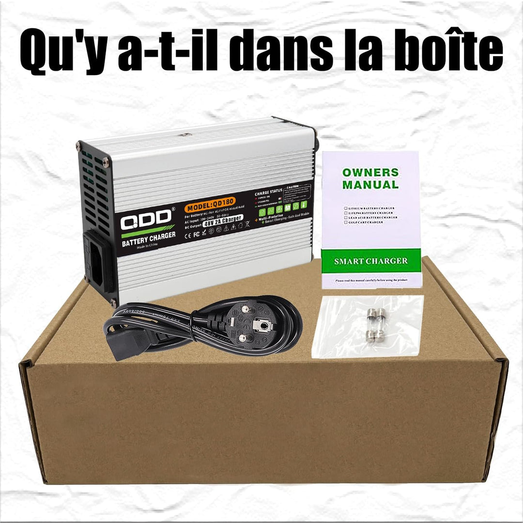 48 V 2 A Blei-Säure-Batterieladegerät 55,2 V Blei-Säure-Ladegerät für 48 V Blei-Säure-AGM-Gel-VRLA-O
