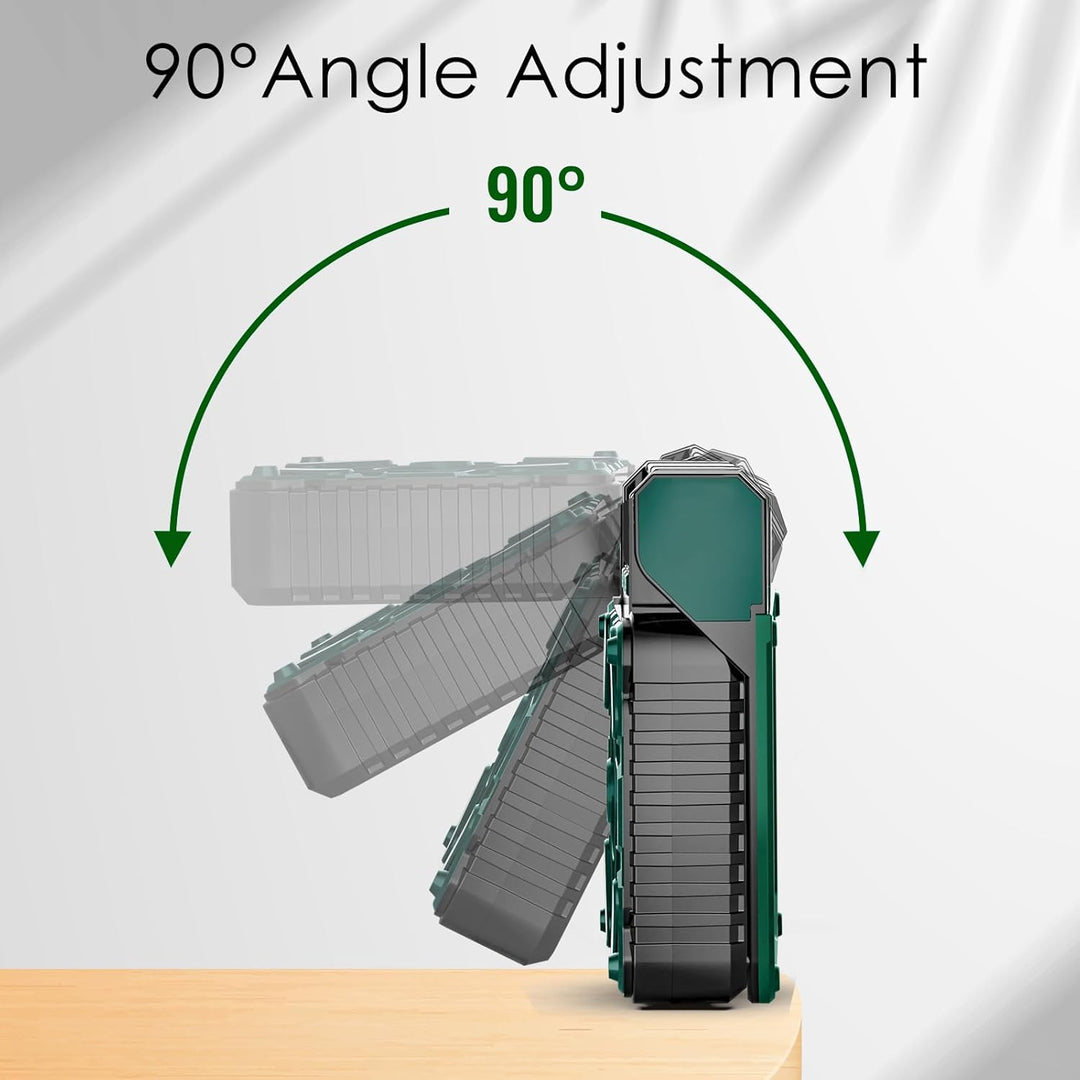 Sendowtek Solar Camping Ventilator 10400mAh, Tragbarer Leistungsstark Leise 4 Geschwindigkeitsstufen