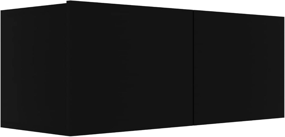 Festnight TV Wandboard Hängend Schwarz TV-Wandschrank Lowboard Hangend Hängeschränke Hänge TV Board