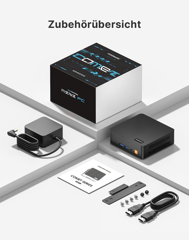 C4 Ryzen 5 3550H Mini PC, bis zu 3.7GHz, Light Gaming PC, 16GB DDR4 512GB M.2 SSD, Triple 4K 60Hz Di