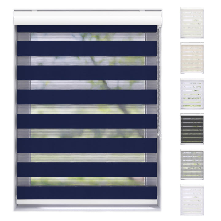 EFIXS Doppelrollo mit Kassette Montage Wand/Decke mit Bohren Breiten: 40-220, Höhe: bis 240 Hier: Bx