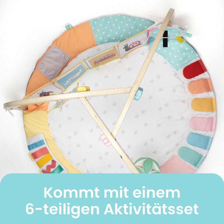Oh My Baby Montessori Spielmatte Baby, Spielbogen Baby, Nachhaltiges FSC Holz, Fördert Sensorik &amp; Mo