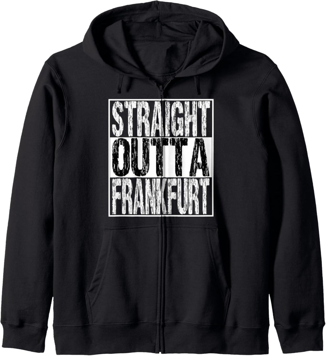 Straight Outta Frankfurt - Hessen FFM 069 Vintage Kapuzenjacke