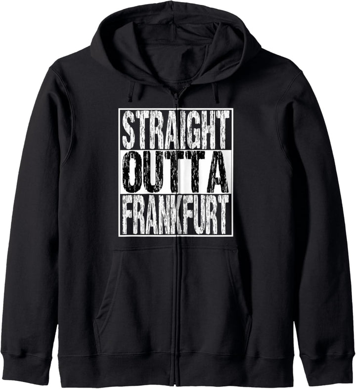 Straight Outta Frankfurt - Hessen FFM 069 Vintage Kapuzenjacke