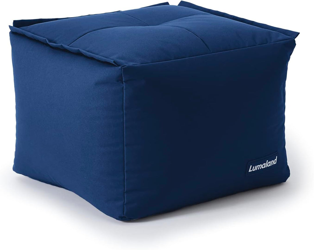 Lumaland Sitzsack-Lounge Modular Pouf | Individuell erweiterbarer & leichter Hocker | Waschbare Sitz