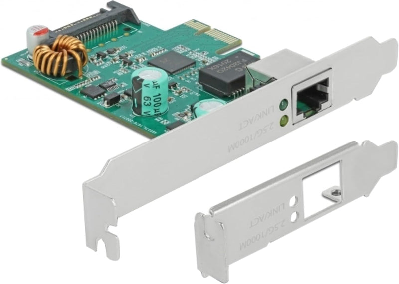 Delock PCI Express x1 Karte 1 x RJ45 2,5 Gigabit LAN PoE+ RTL8125