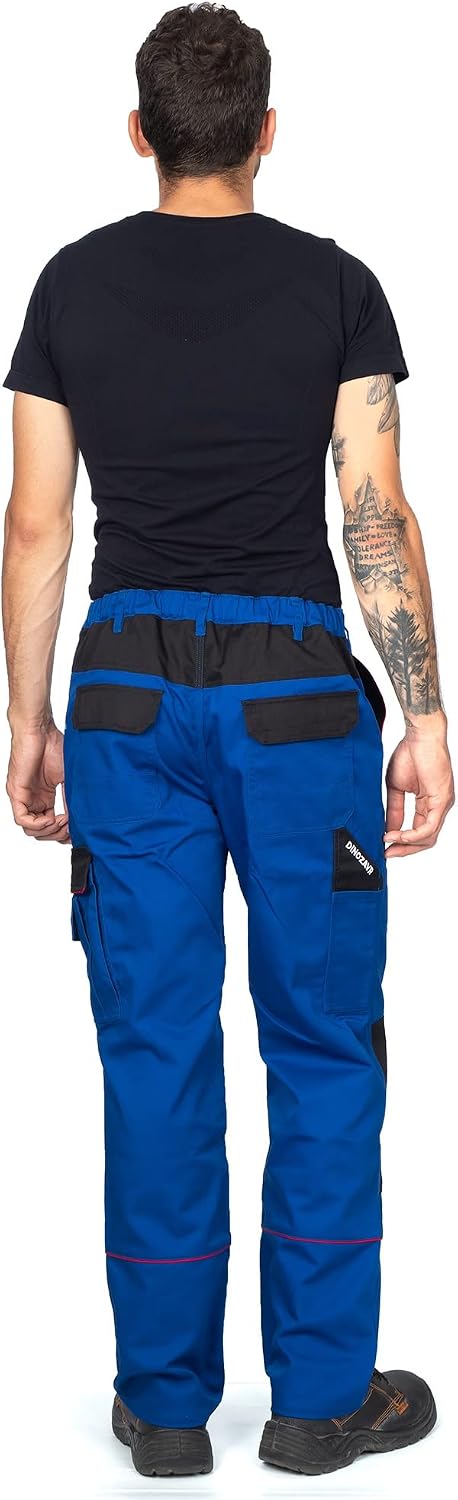 DINOZAVR Fortum Lange Herren-Arbeitshose - Männer Cargo-Bundhose mit Knietaschen - Königsblau EU62 6